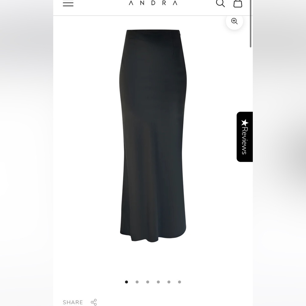 Black Satin Maxi Skirt